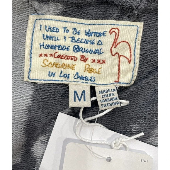 Free People Sandrine Sweatshirt Size M Rose Tie Dye Full Zip Hoodie Jacket - Picture 10 of 11